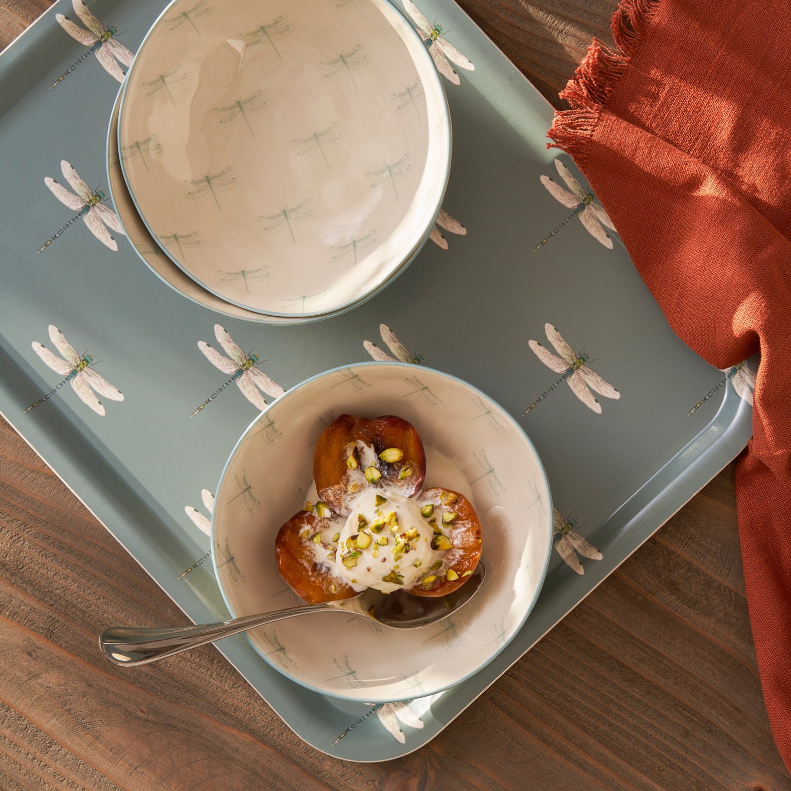 Dragonfly Stoneware Dessert Bowl by Sophie Allport