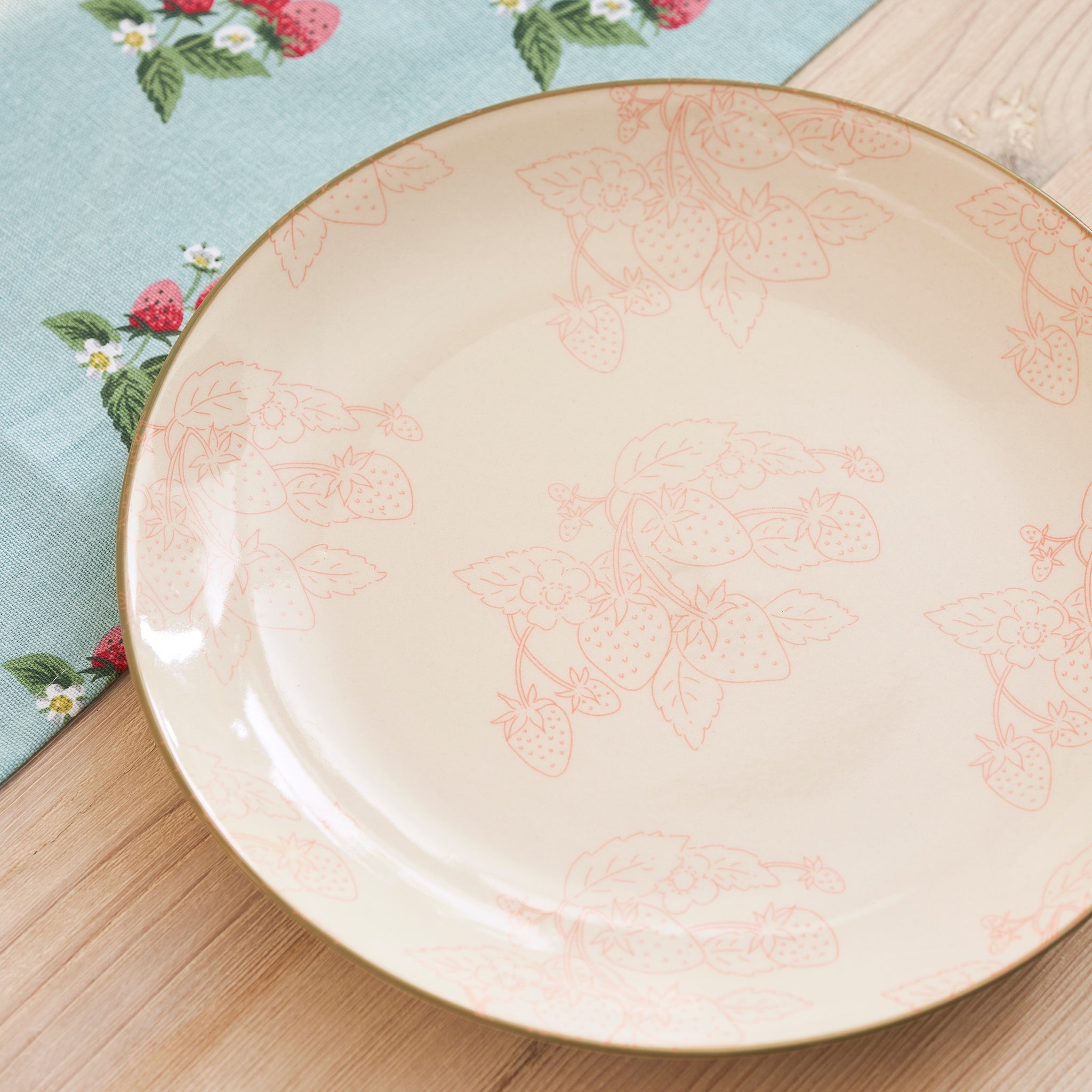 Strawberries Stoneware Dinner Plate