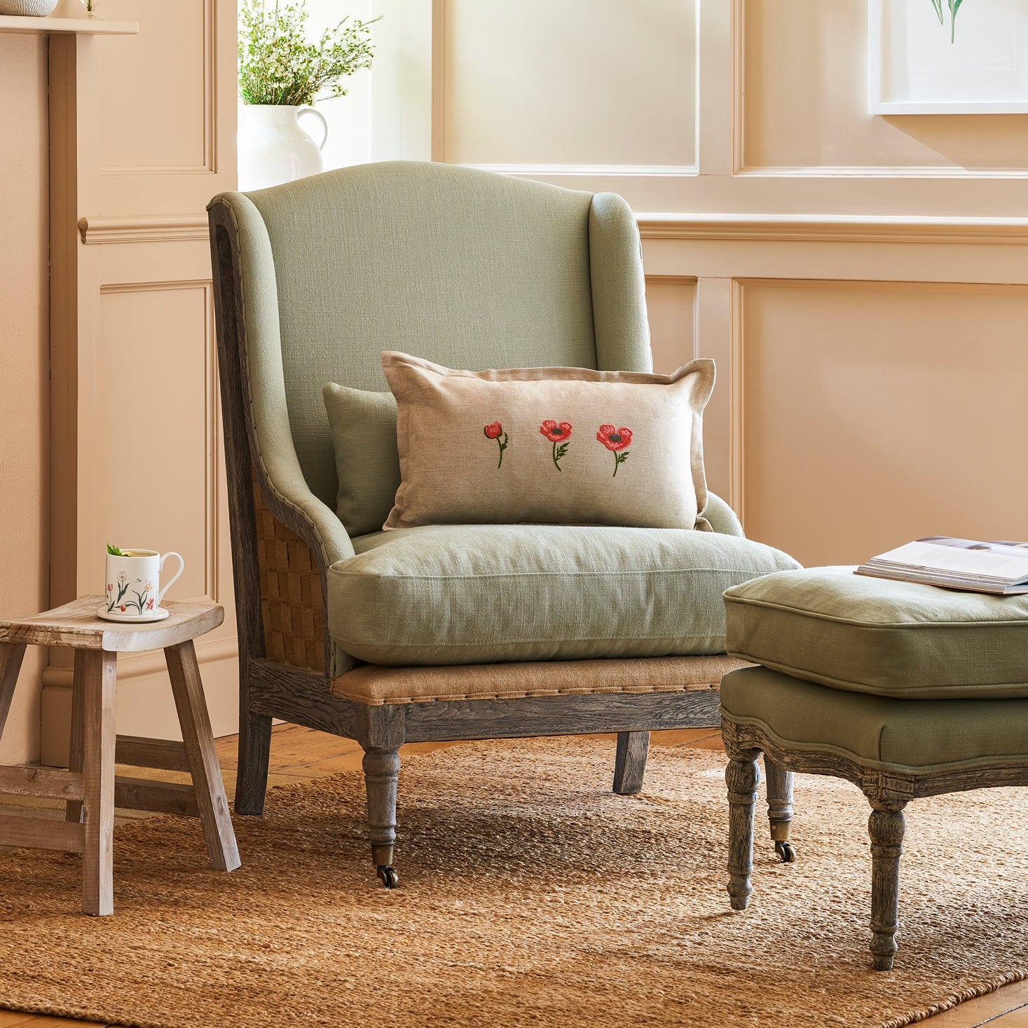 Witham Armchair - Pale Green