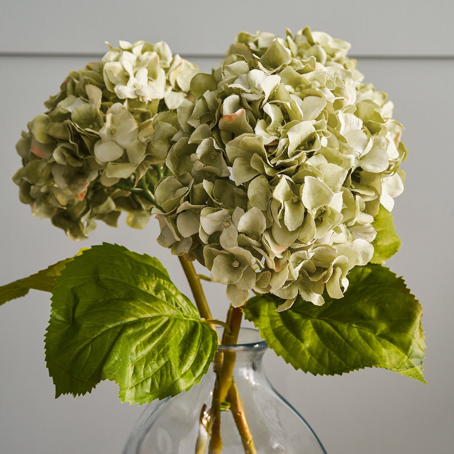 Faux dried green hydrangea by Sophie Allport detail