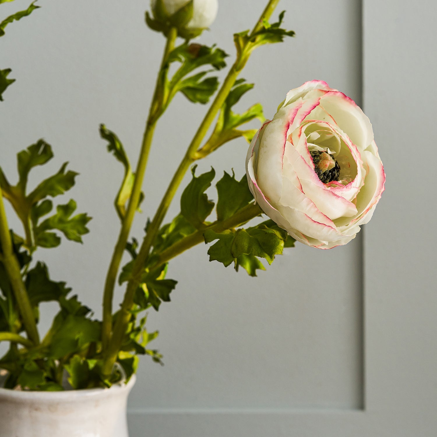 Faux green ranunculus by Sophie Allport detail