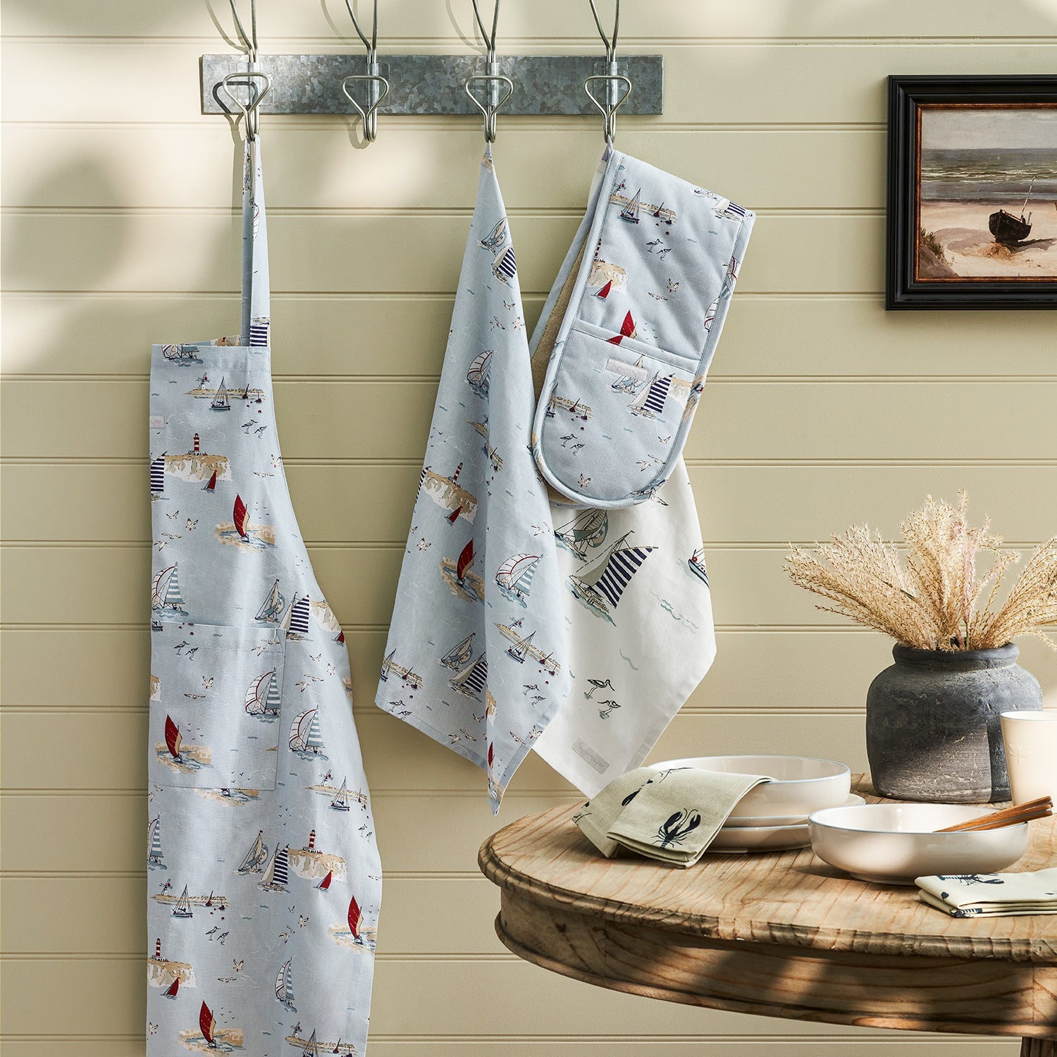 Coastal sailing boats kitchenware collection by Sophie Allport