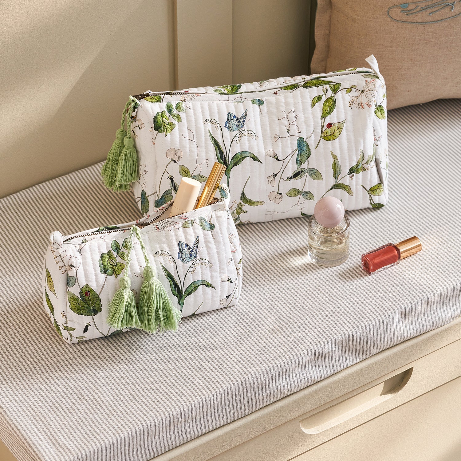 Wild Floral Cotton Wash Bag