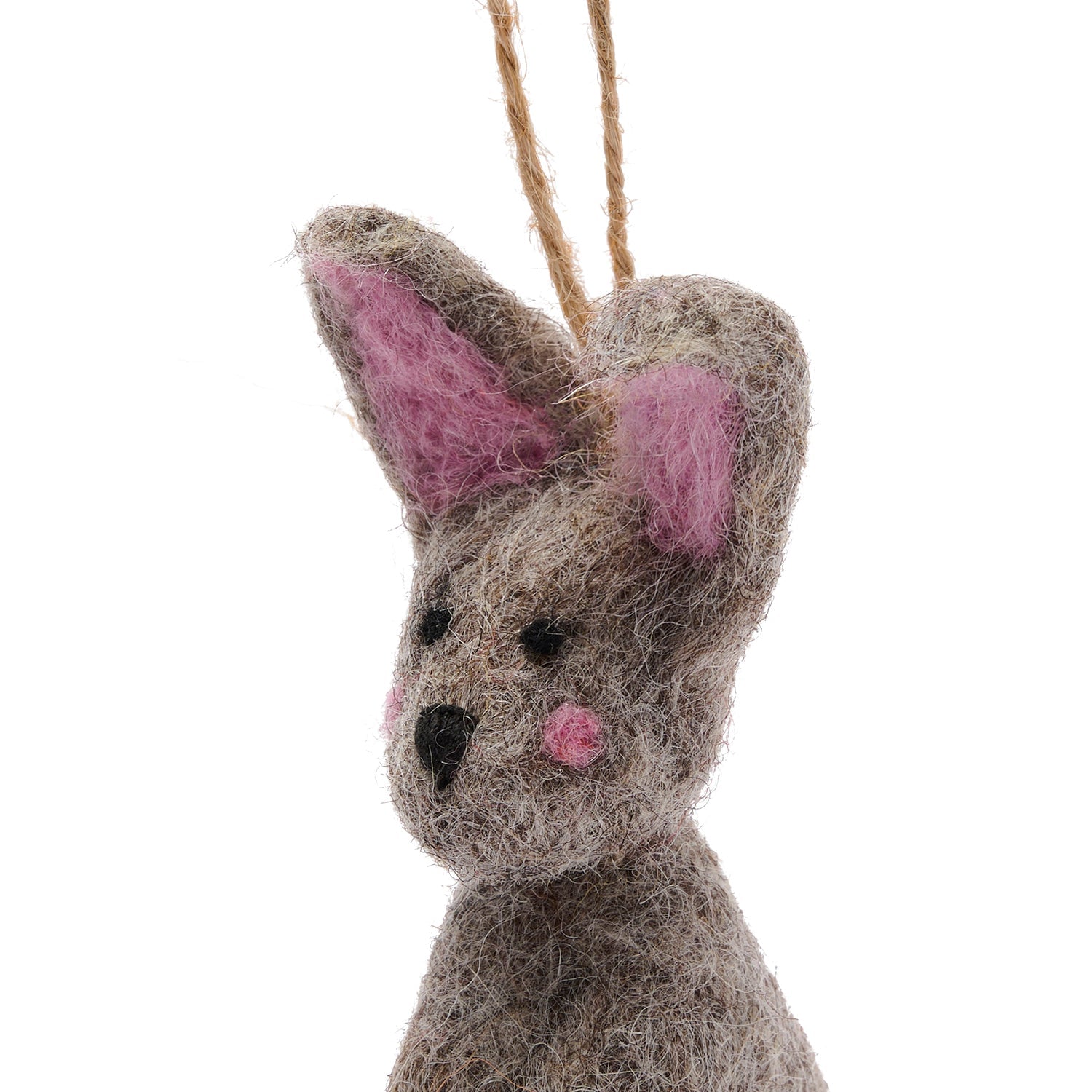 Easter hare felt hanging decoration by Sophie Allport detail