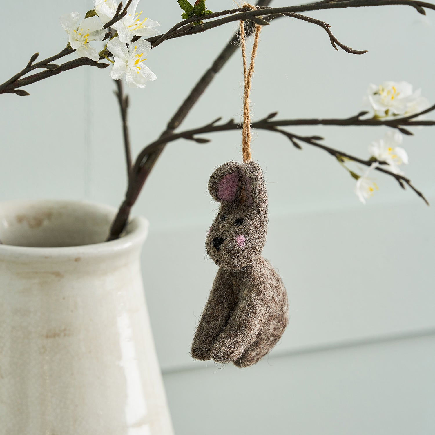 Easter hare felt hanging decoration by Sophie Allport