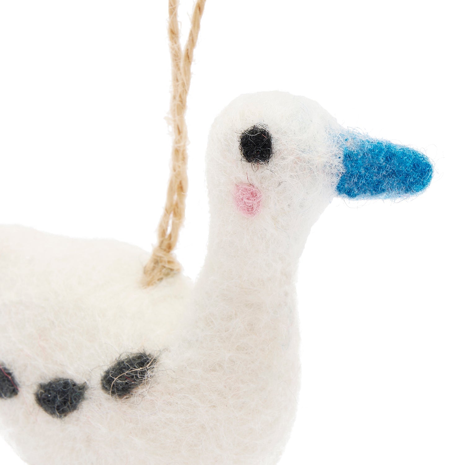 Runner duck felt hanging Easter decoration by Sophie Allport detail