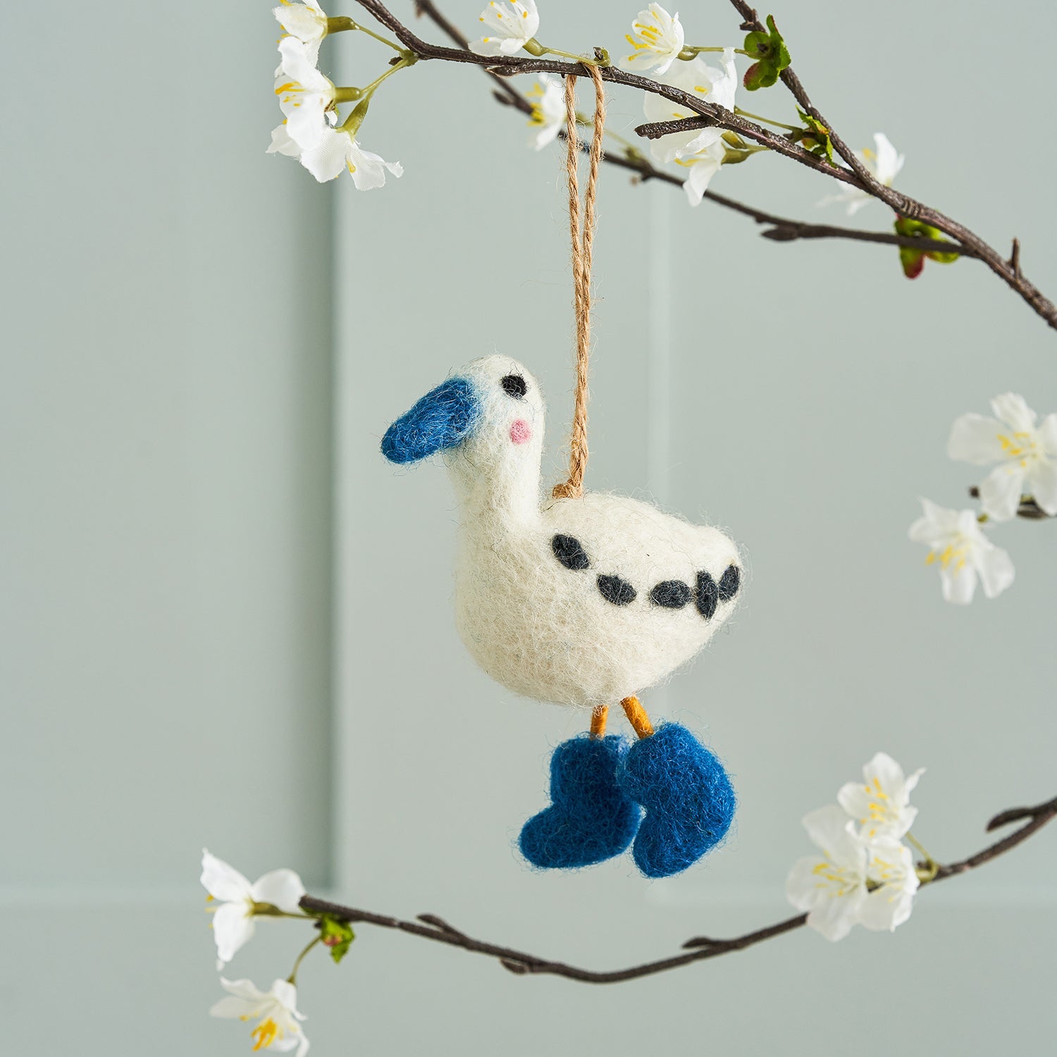 Runner duck felt hanging Easter decoration by Sophie Allport