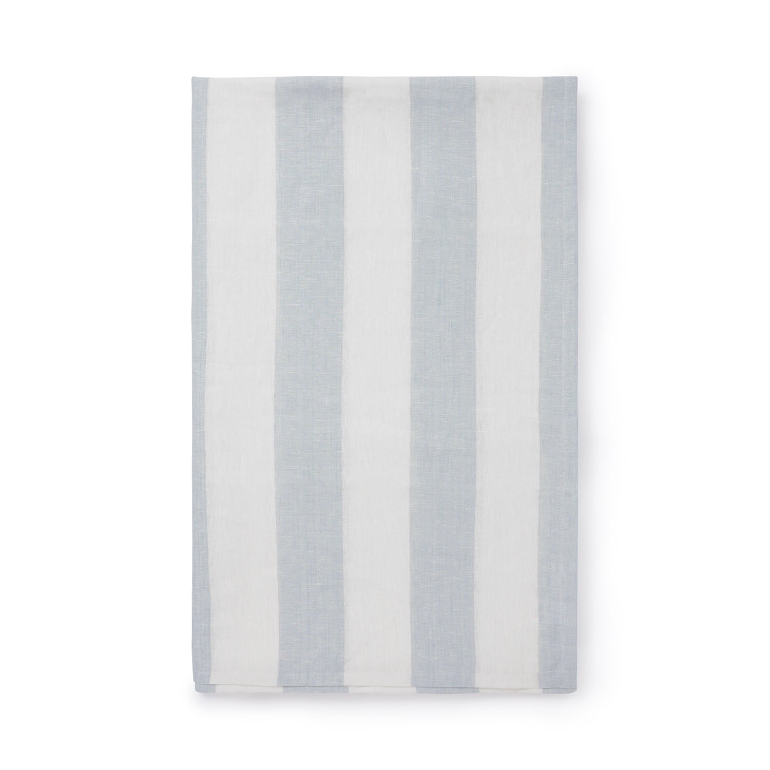 Blue and white stripe coastal tablecloth by Sophie Allport front