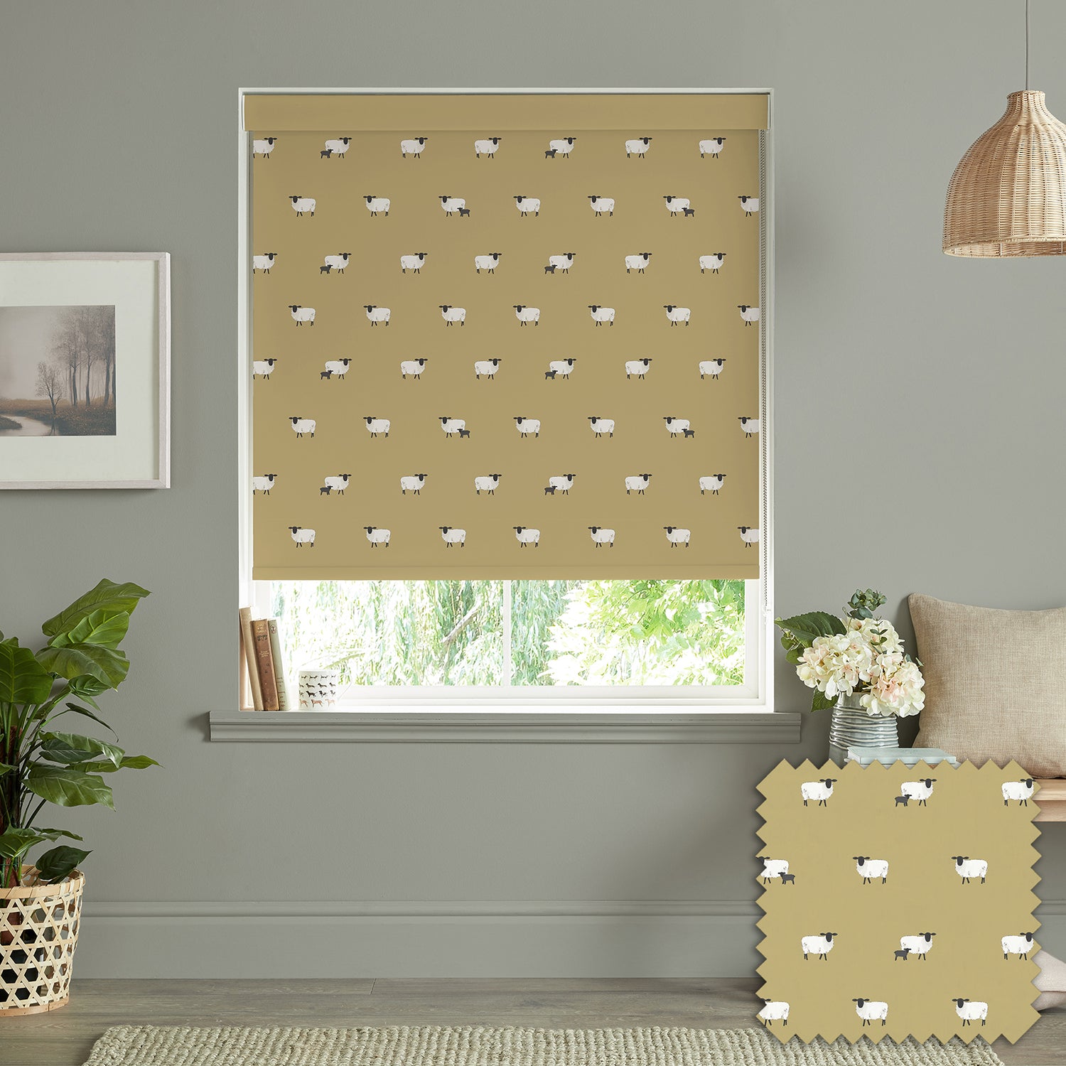 Sheep Ochre Made to Measure Roller Blind