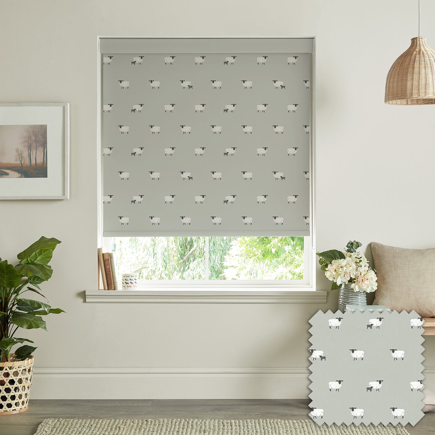 Sheep Pebble Made to Measure Roller Blind