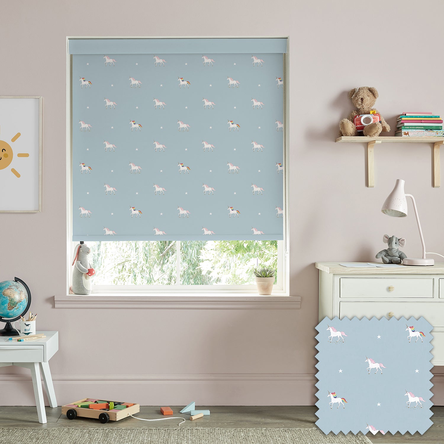 Unicorn Pale Duck Egg Made to Measure Roller Blind