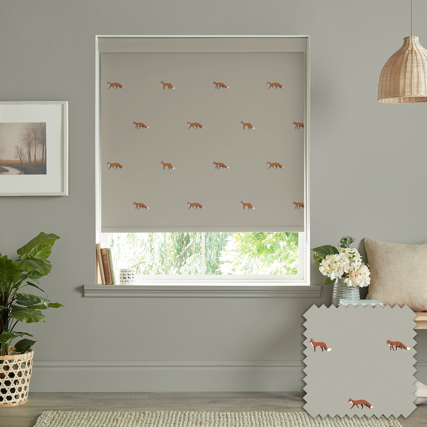 Foxes Soft Linen Made to Measure Roller Blind