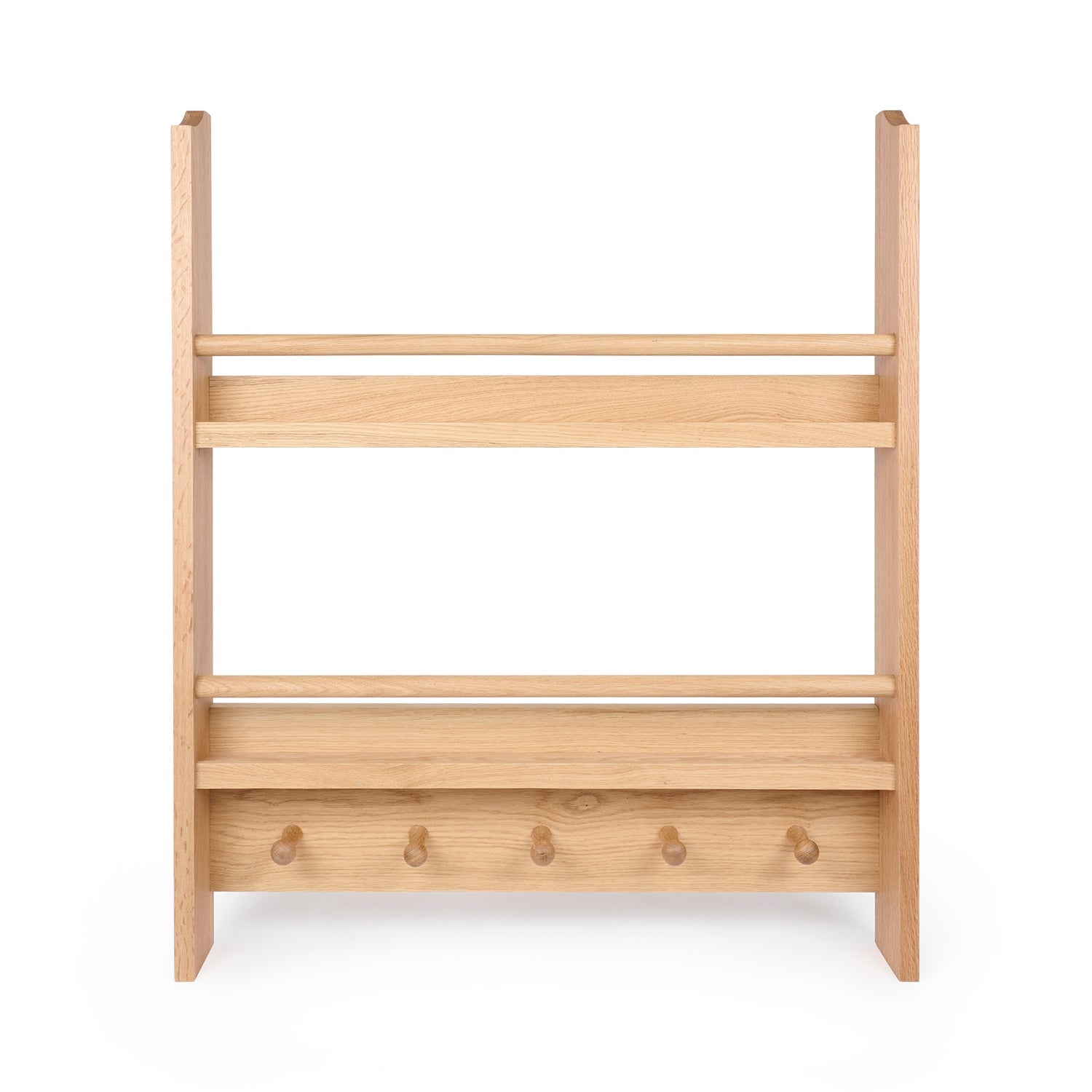 Oak display rack by Sophie Allport front