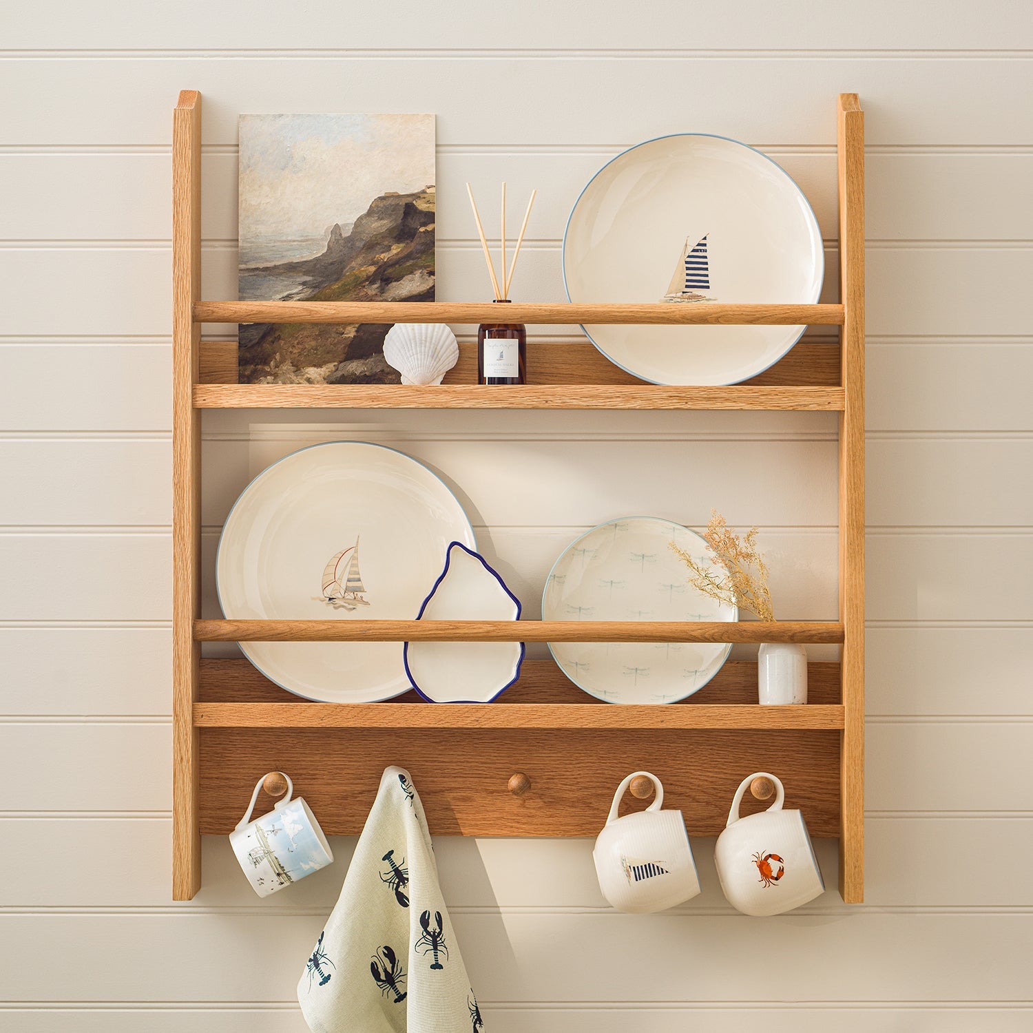 Oak display rack by Sophie Allport