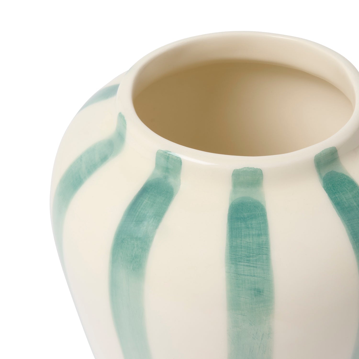 Pale Green Striped Vase