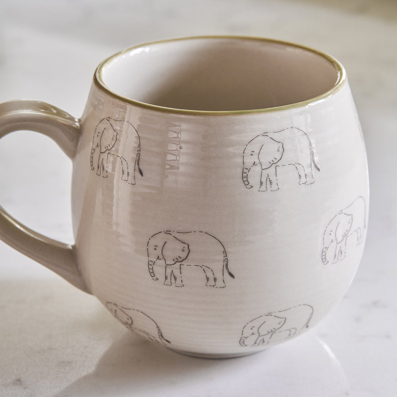 Elephant Stoneware Mug