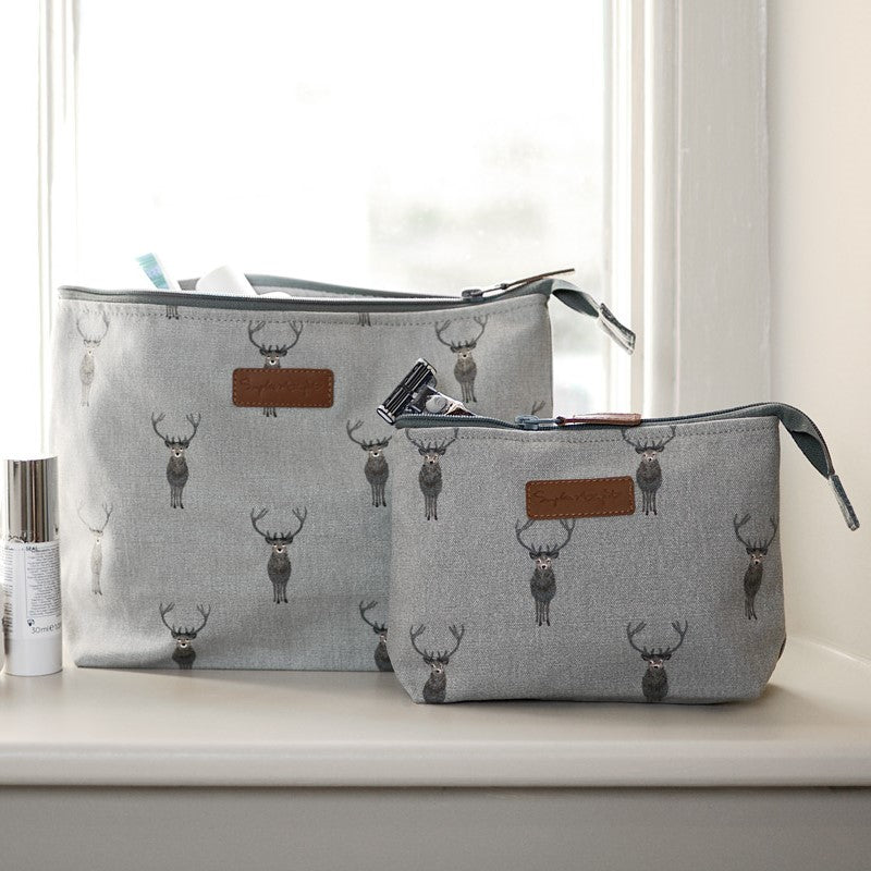 Highland Stag Canvas Makeup Bag