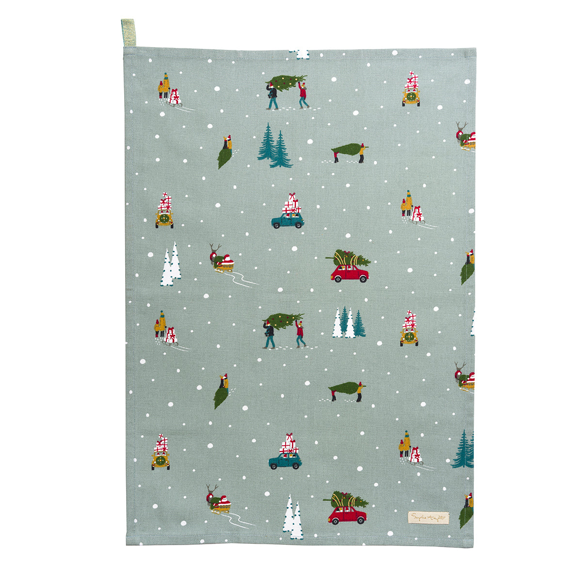 Home for Christmas Tea Towel by Sophie Allport