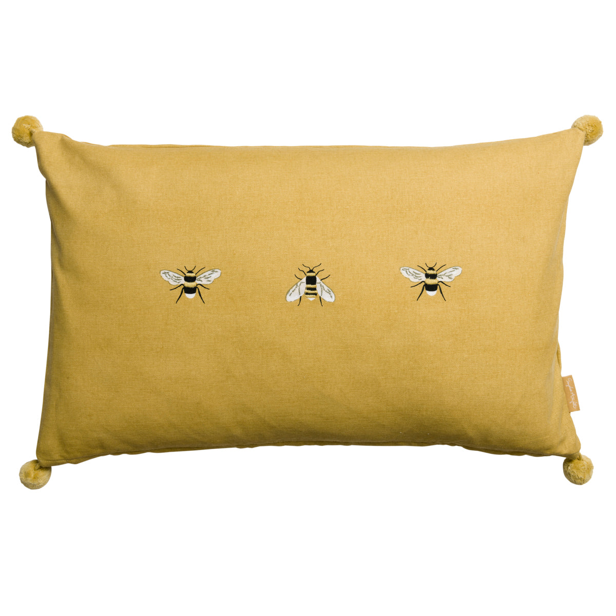 Bees Embroidered Cushion by Sophie Allport