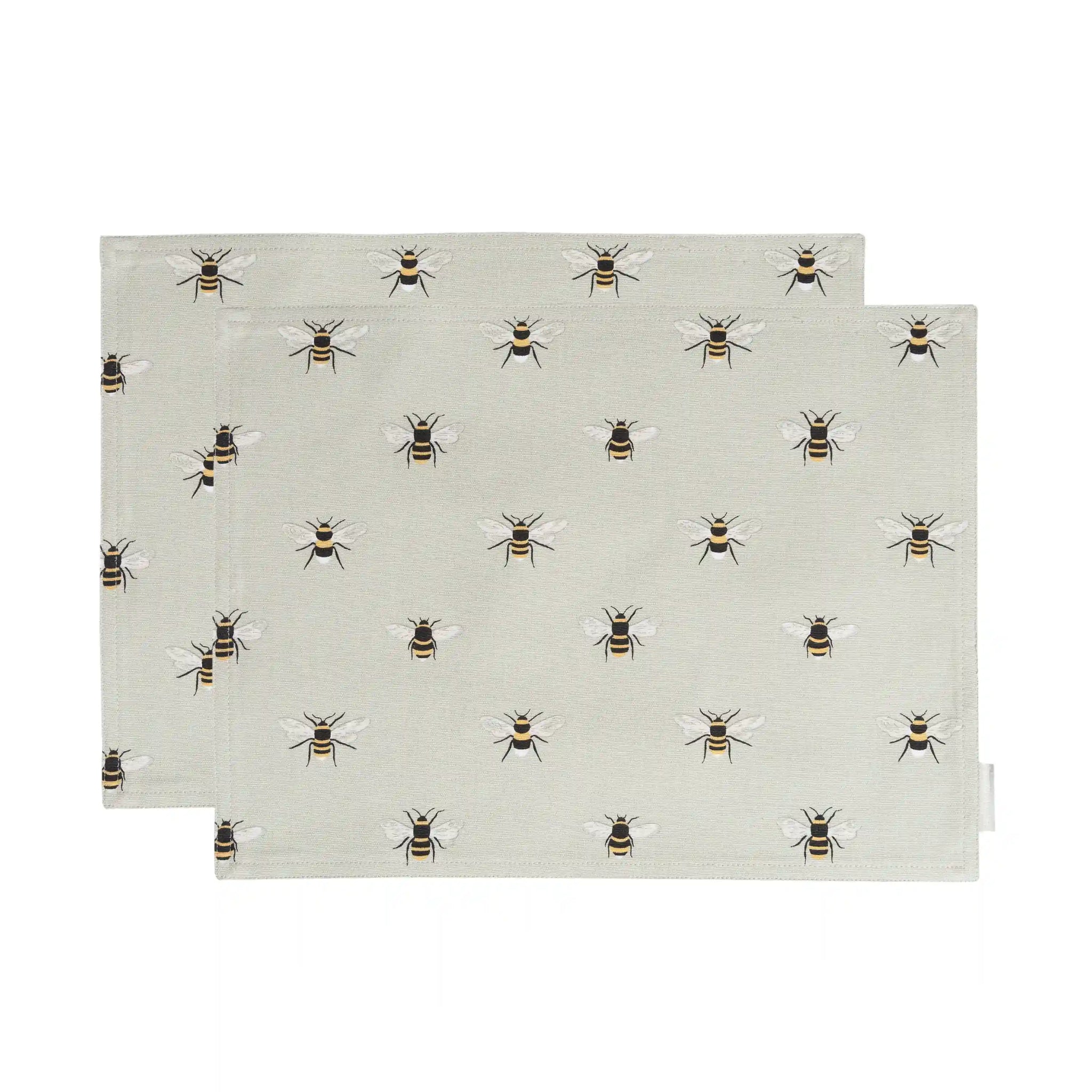 Bees Fabric Placemats (Set of 2) by Sophie Allport