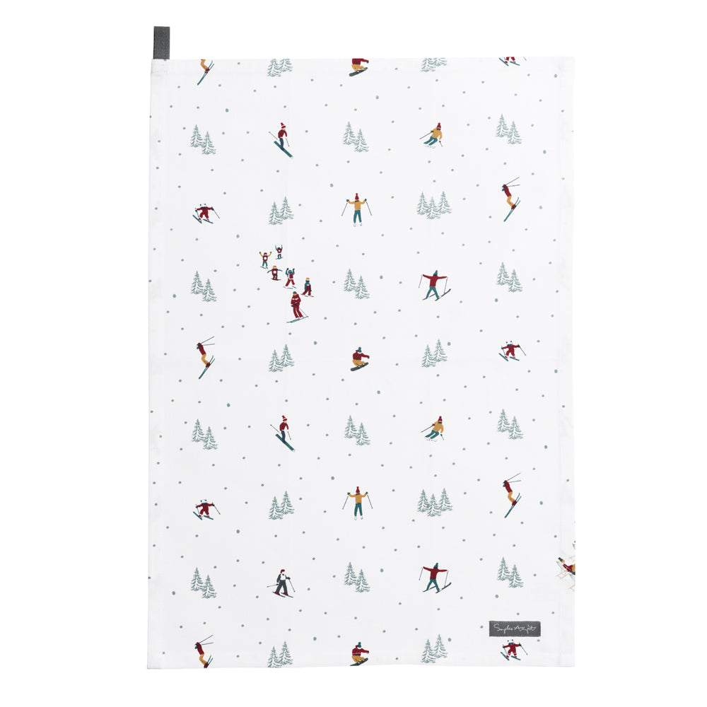 Skiing Tea Towel