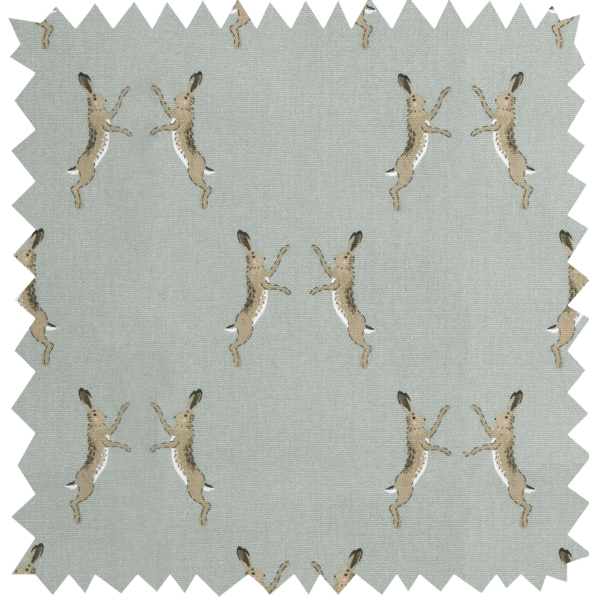 Boxing Hares Fabric Sample