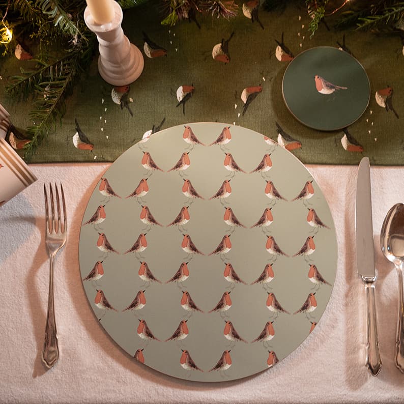 Robin Green Table Runner