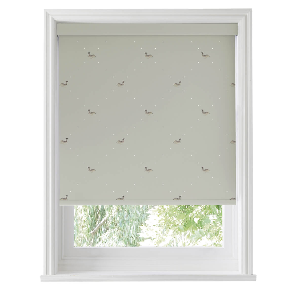 Hare Dove Roller Blind Sample