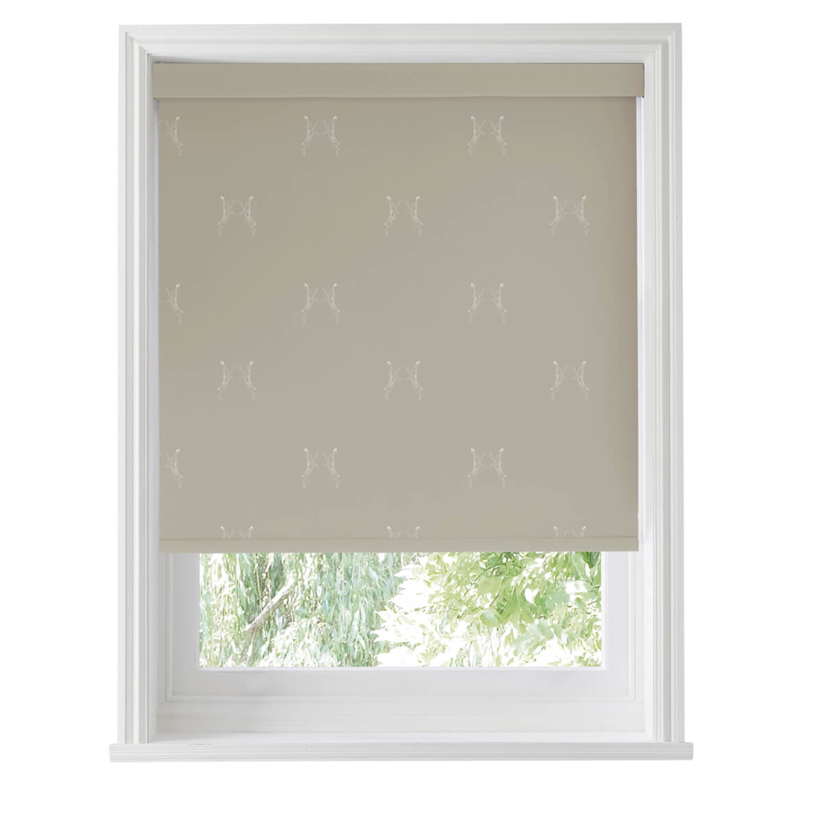 Boxing Hares Dove Made to Measure Roller Blind