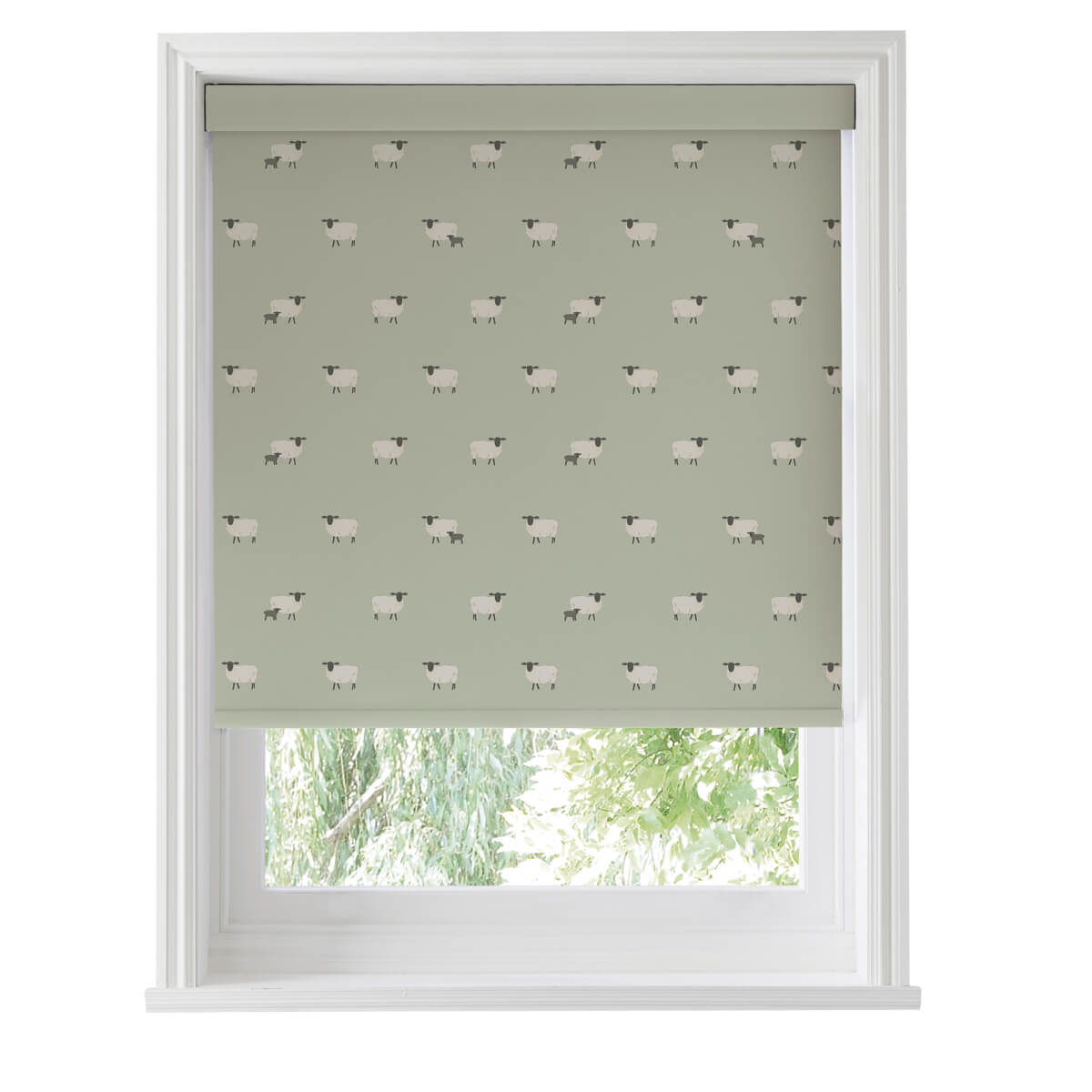 Sheep Sage Roller Blind Sample