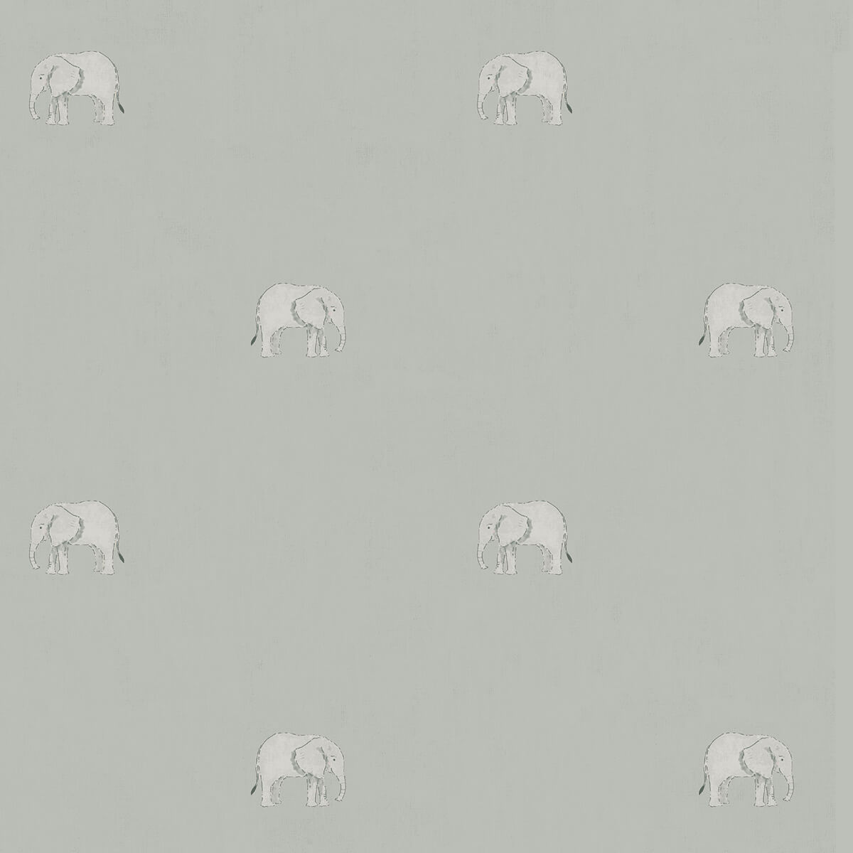 Elephant Green Grey Roller Blind Sample