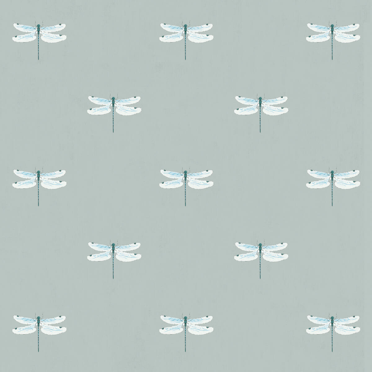 Dragonfly Grey Blue Curtains/Roman Blind Sample