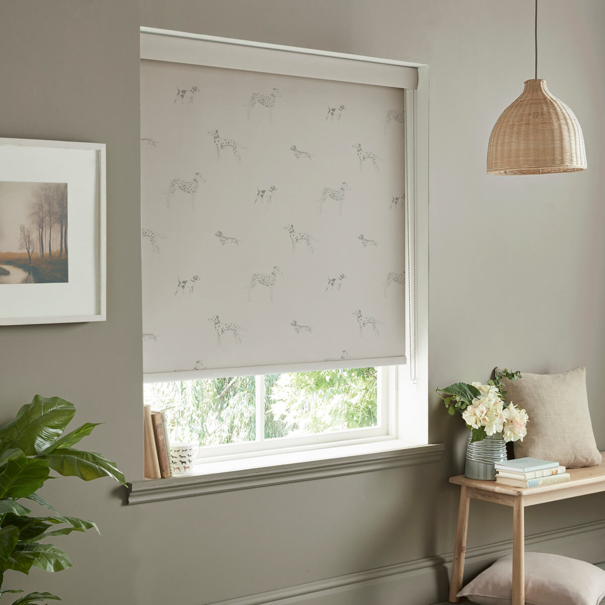 Fetch Warm Grey Roller Blind Sample