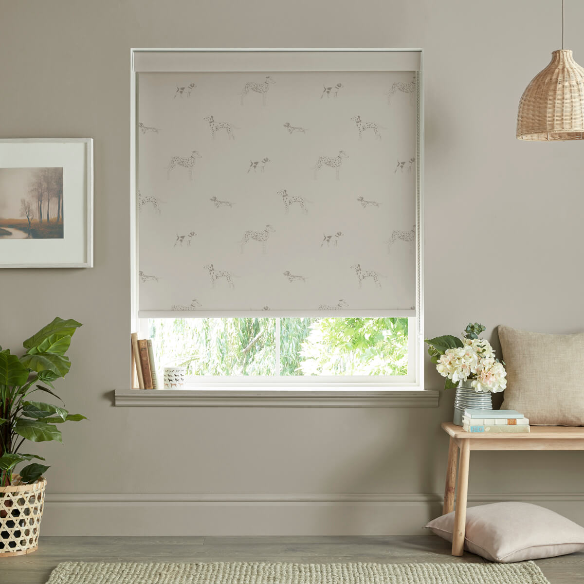 Fetch Warm Grey Roller Blind Sample