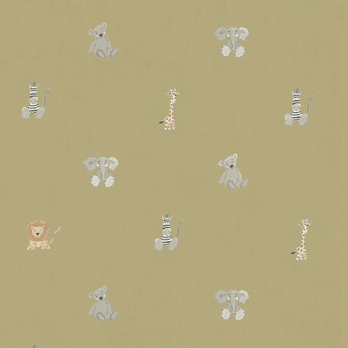 Bears & Balloons Soft Mustard Roller Blind Sample