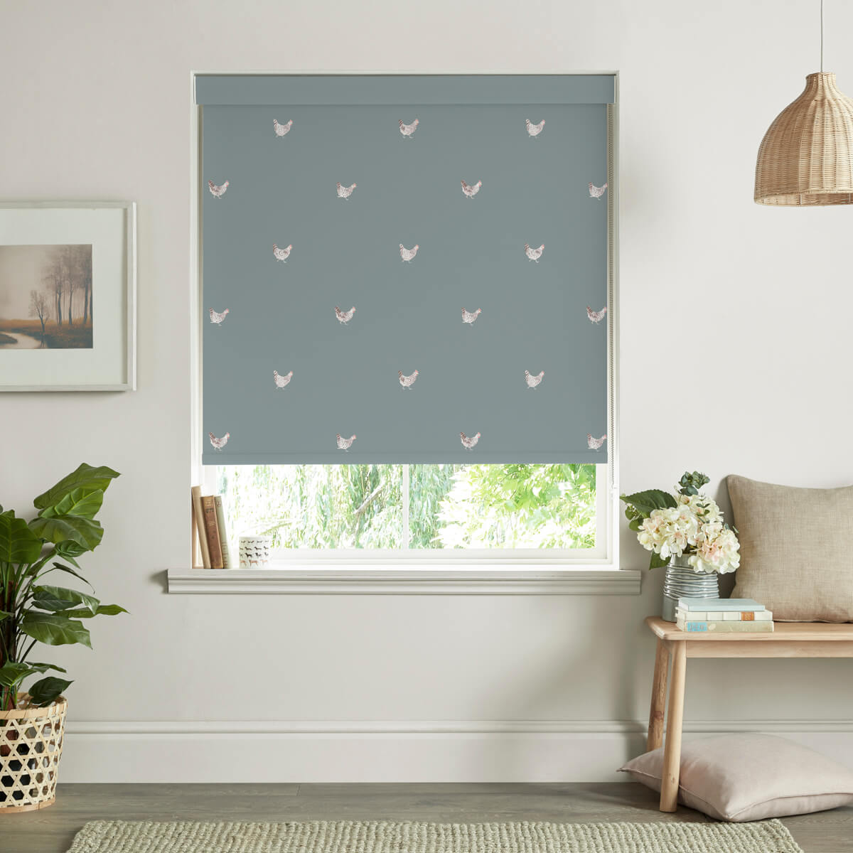 Chicken Deep Duck Egg Roller Blind Sample