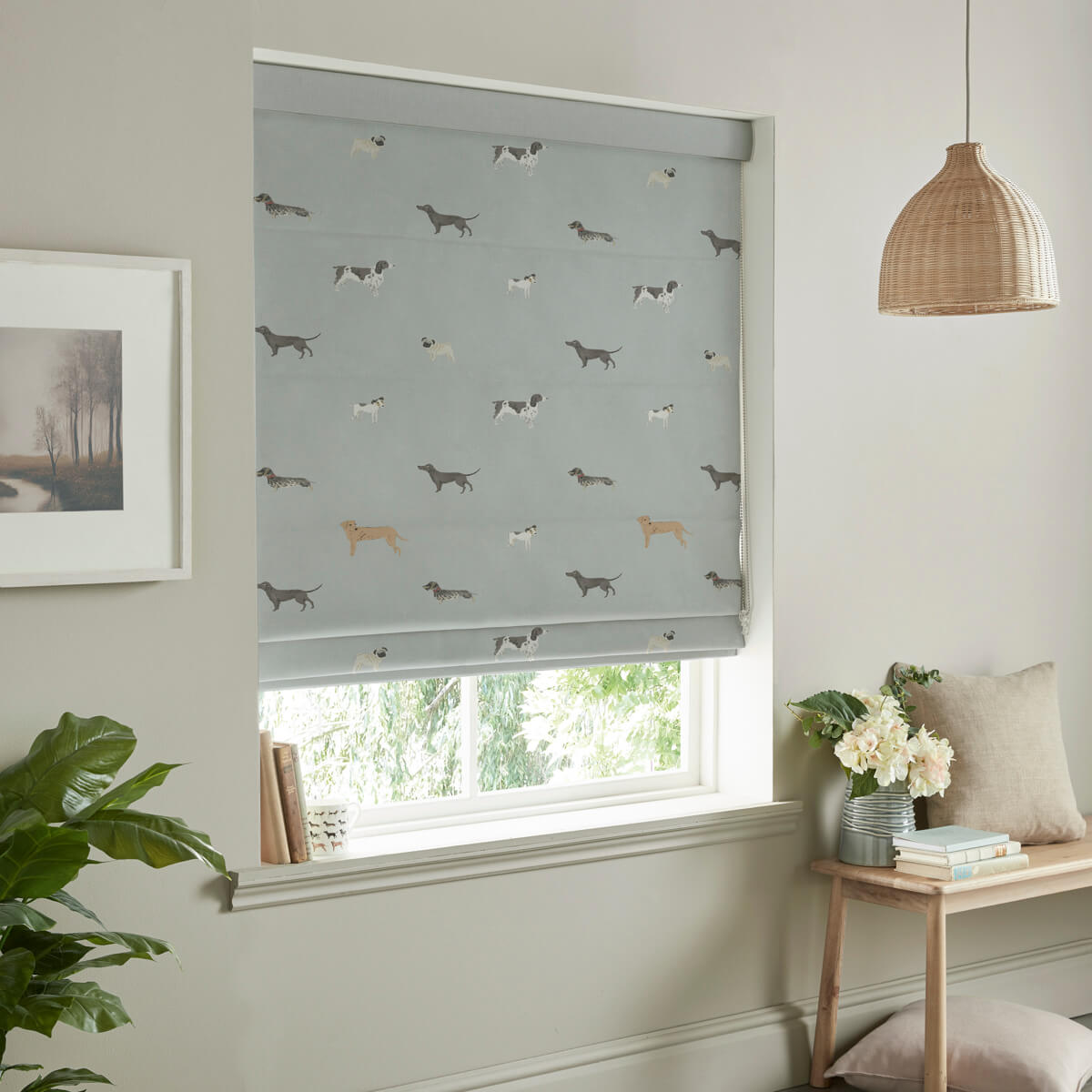 Woof Sage Curtains/Roman Blind Sample