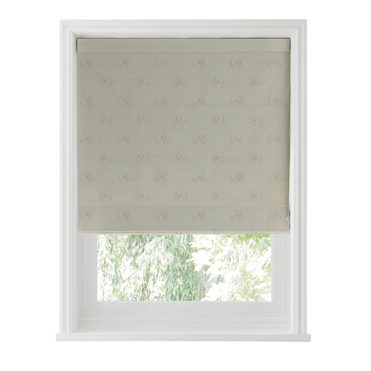 Elephant Natural Curtains/Roman Blind Sample