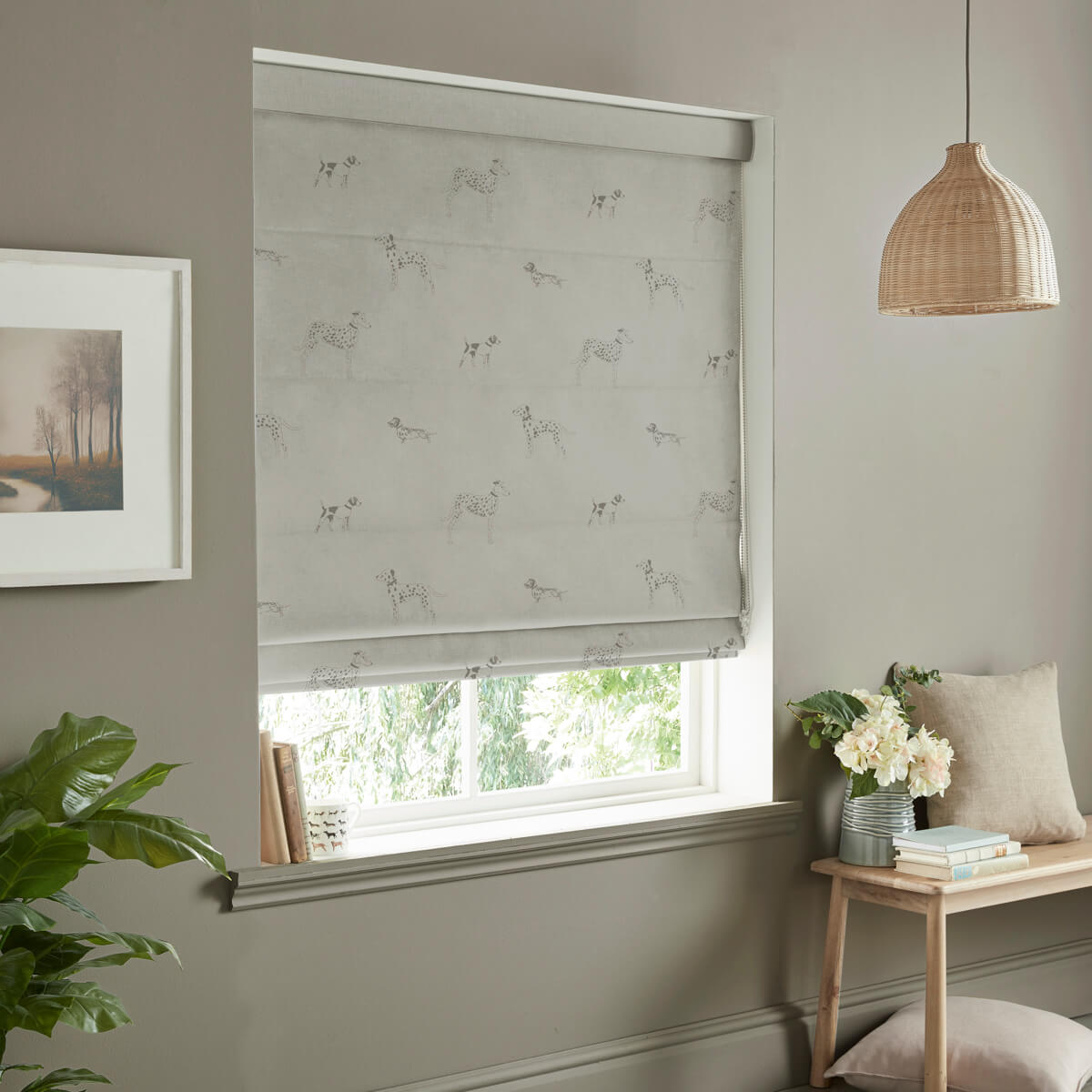 Fetch Warm Grey Curtains/Roman Blind Sample