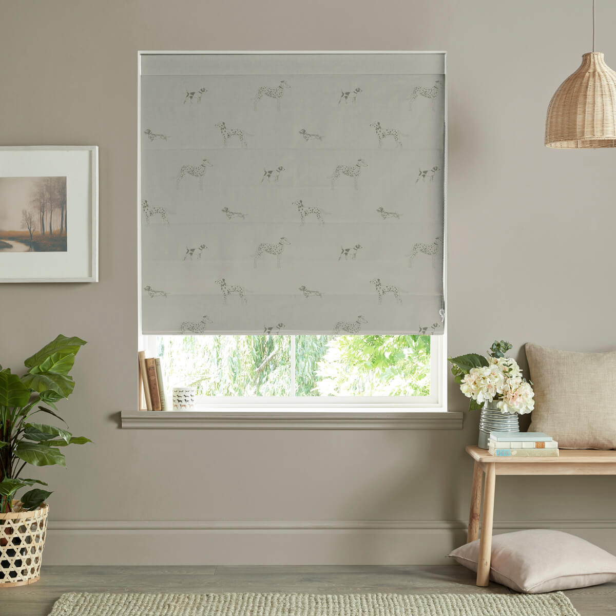 Fetch Warm Grey Curtains/Roman Blind Sample