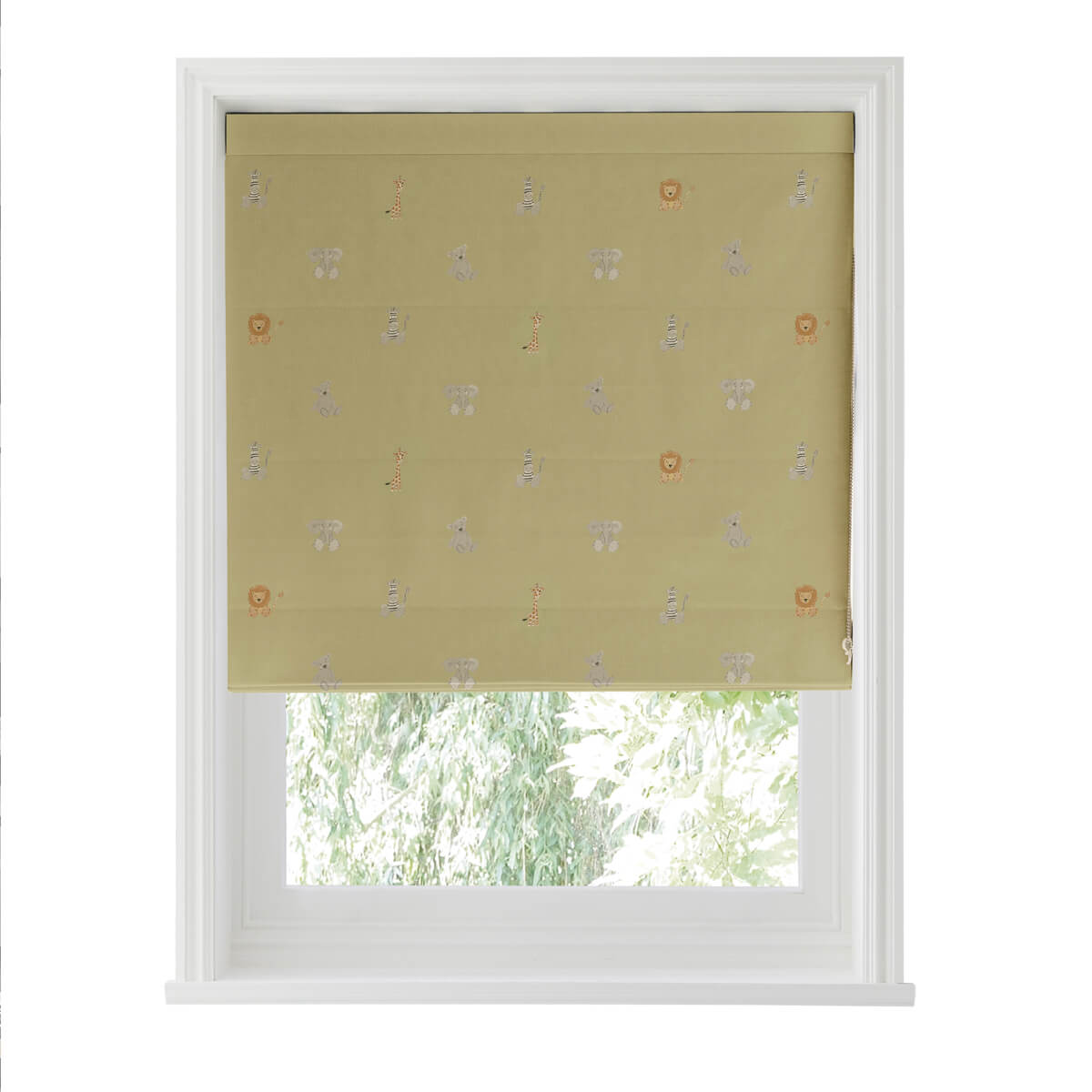 Bears & Balloons Soft Mustard Curtains/Roman Blind Sample