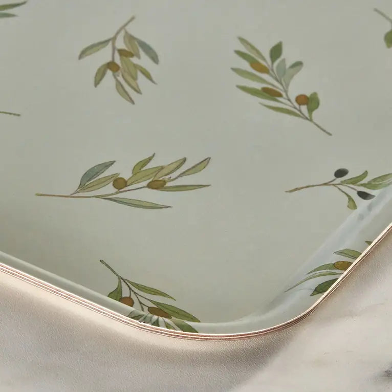 Olive Branches Printed Small Tray