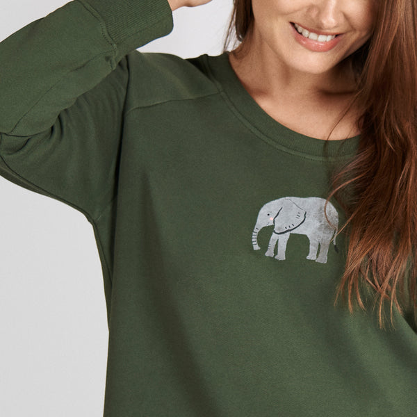 Elephant Ladies Sweatshirt by Sophie Allport