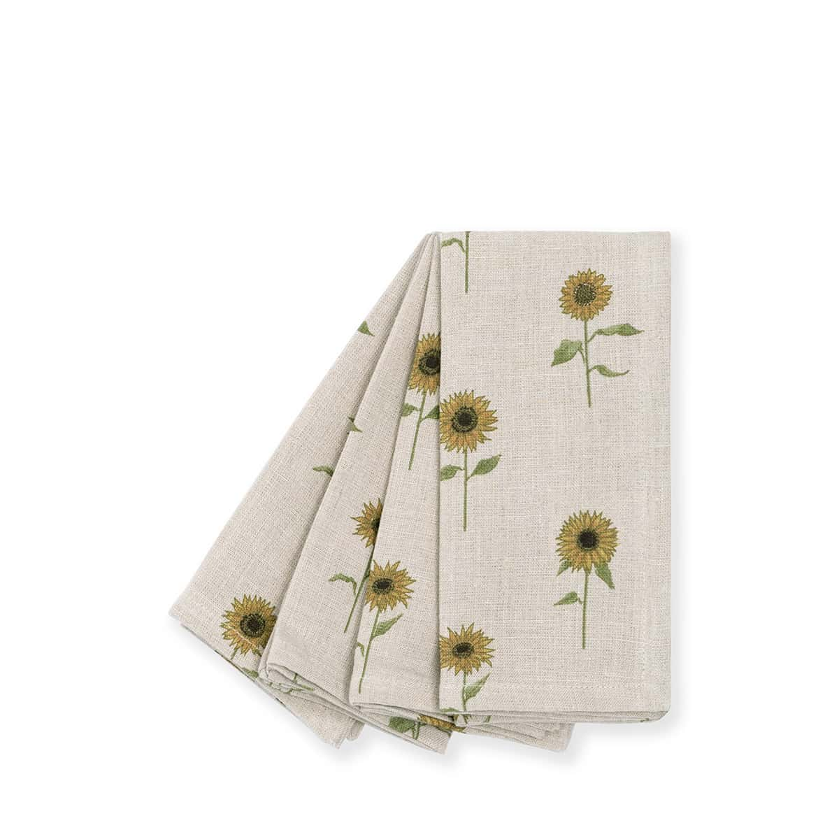 Sunflowers Linen Napkins (Set of 4)