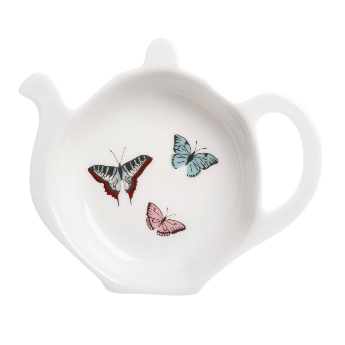 Fine bone china butterflies tea bag tidy by Sophie Allport.